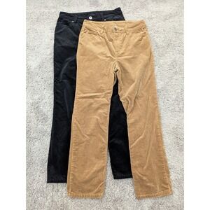 Lot of 2 Style & Co. Chino Pants Womens 8P Straight Leg‎ Corduroy Stretch Casual